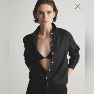 Quince 100% European Linen Long Sleeve Shirt size large